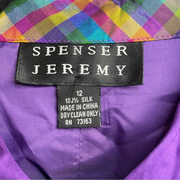 Spencer Jeremy Purple Silk Shirt Dress Size 12 - Picture 7 of 7